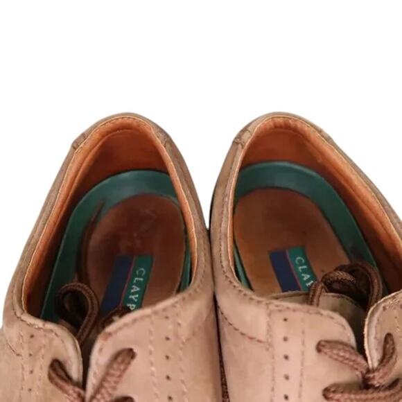 Claybrooke Shoes Mens 10.5 Oxford Wingtip Formal Classic Leather Montana Brown main image 10